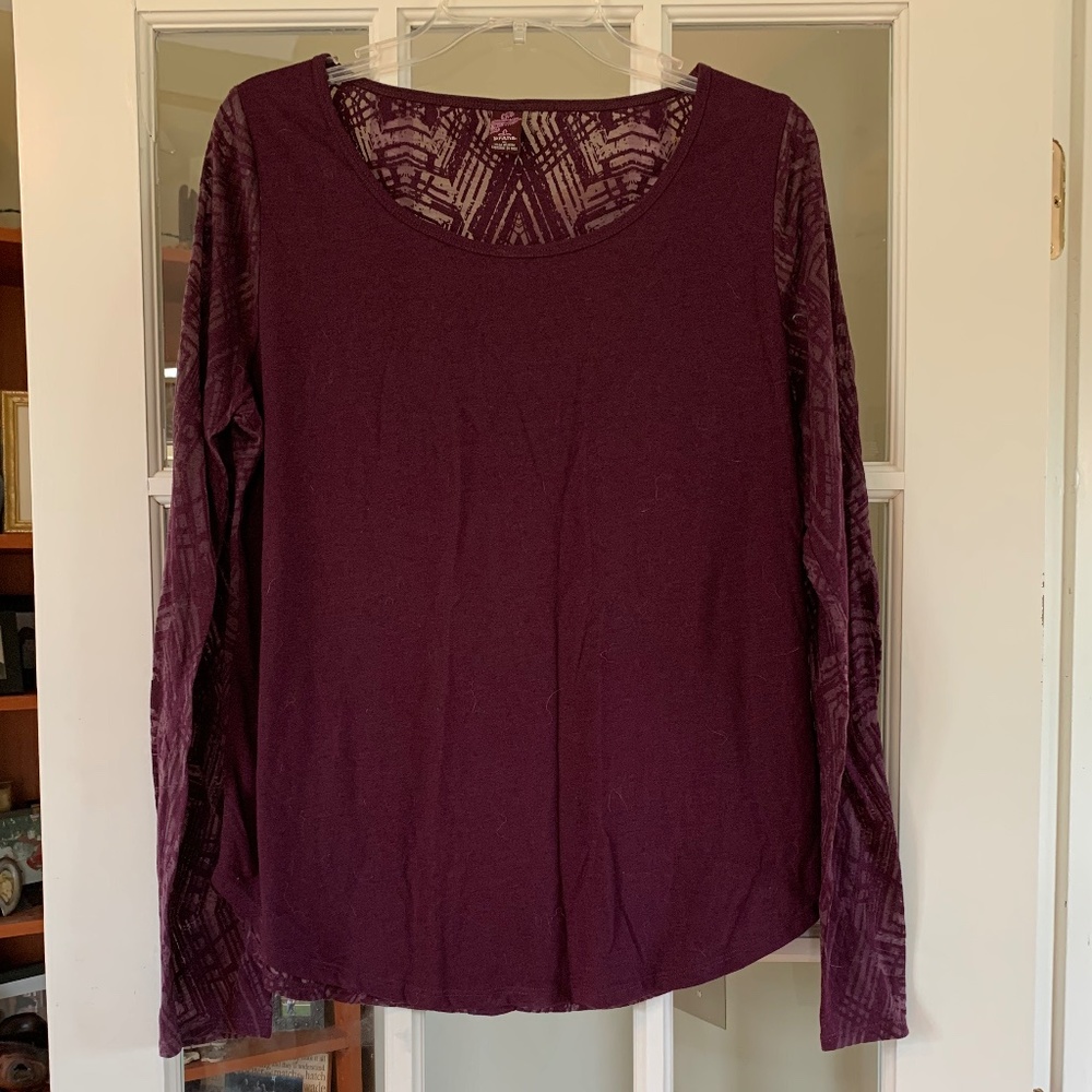 Prana long sleeve sheer shirt size XL
